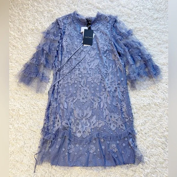 Needle & Thread | Dresses | Nwt Needle Thread Embroidered Floral Lace Print Long  Sleeve Dress | Poshmark